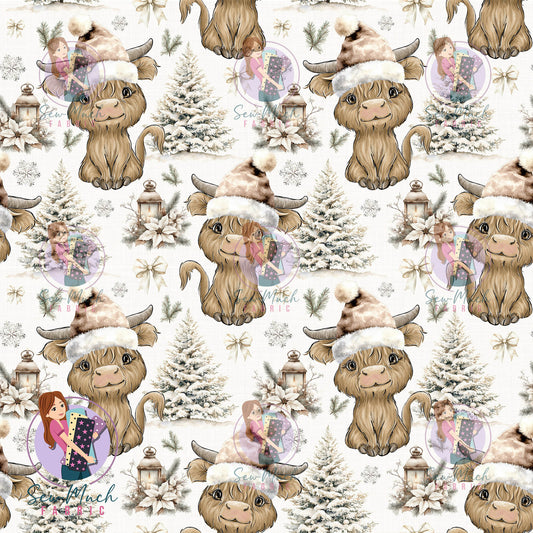 Christmas: Highland Cow Winter Wonderland | Woven | Retail | MINI Scale