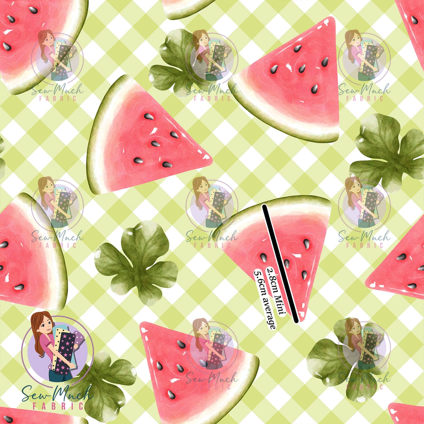 Watermelon Gingham | Woven | Retail | MINI Scale