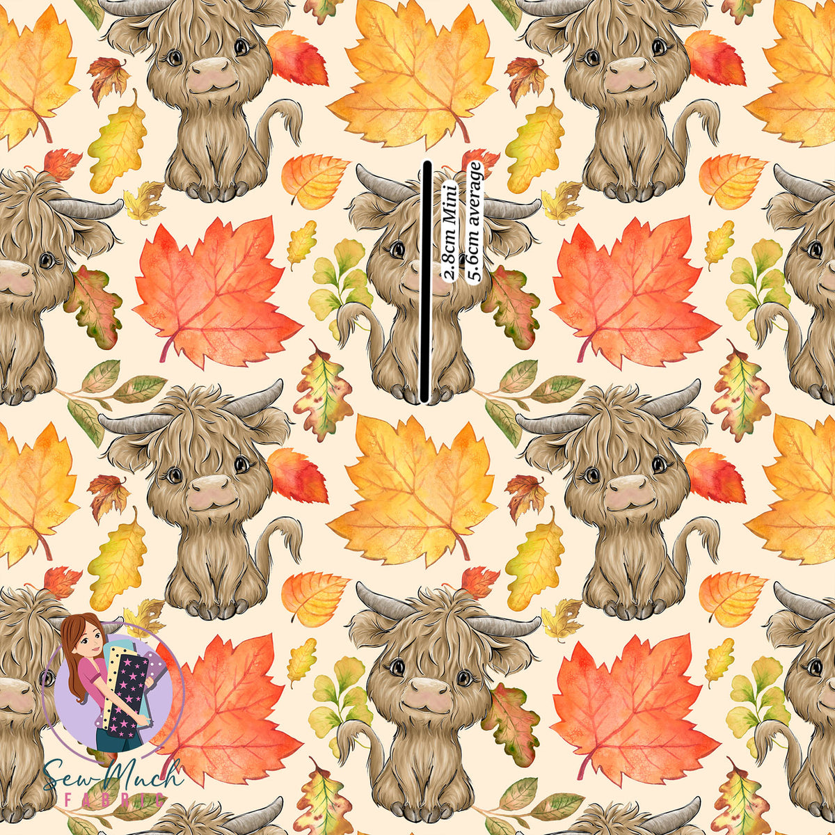 Highland Cow Autumn | Woven | Retail | Average Scale