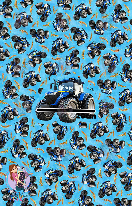 Tractor Blue | PANEL | Retail | Cotton Woven
