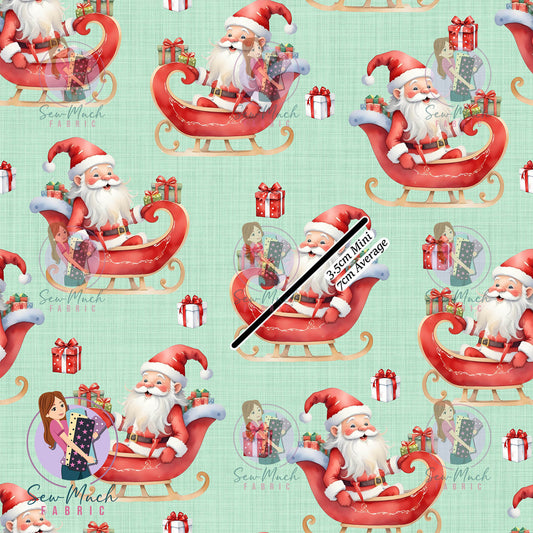 Christmas: Santa Sleigh | Woven | Retail | Average Scale