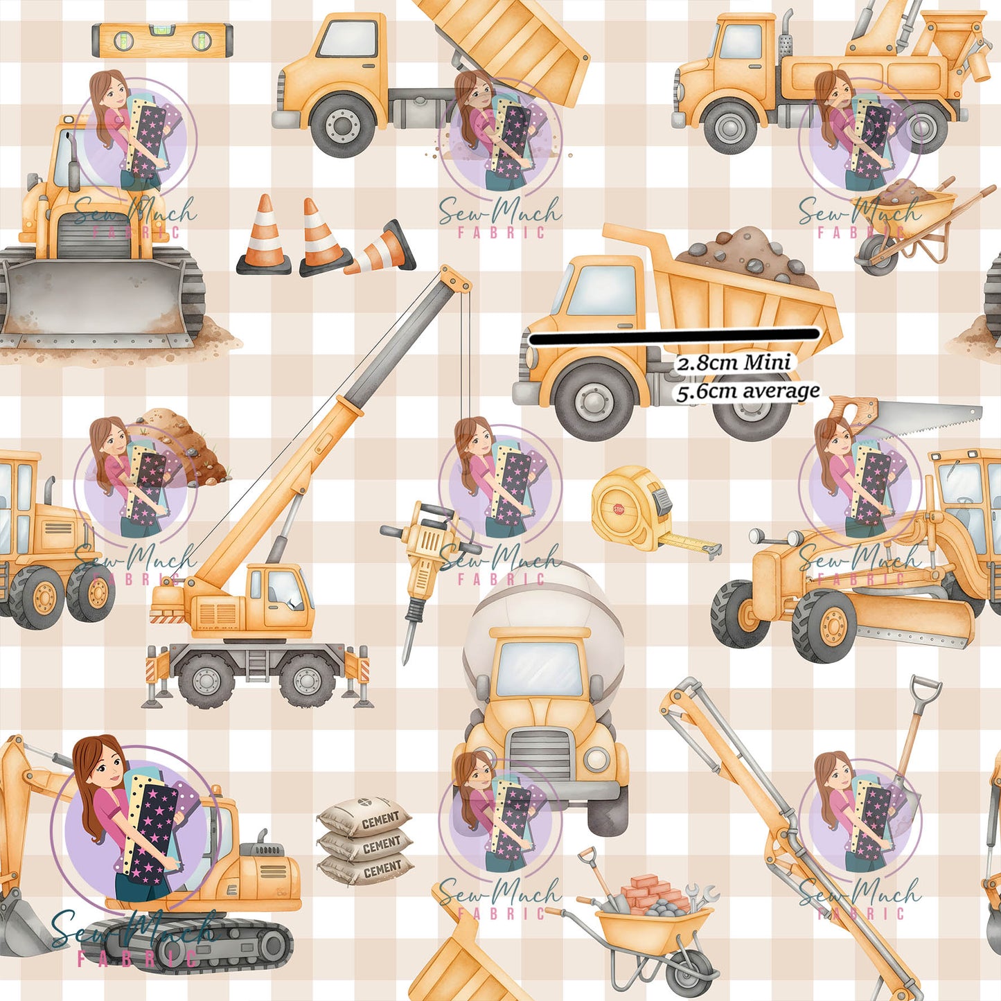 Construction Gingham | TWILL | Retail | MINI Scale