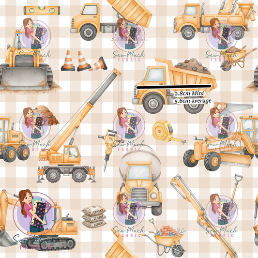 Construction Gingham | TWILL | Retail | MINI Scale