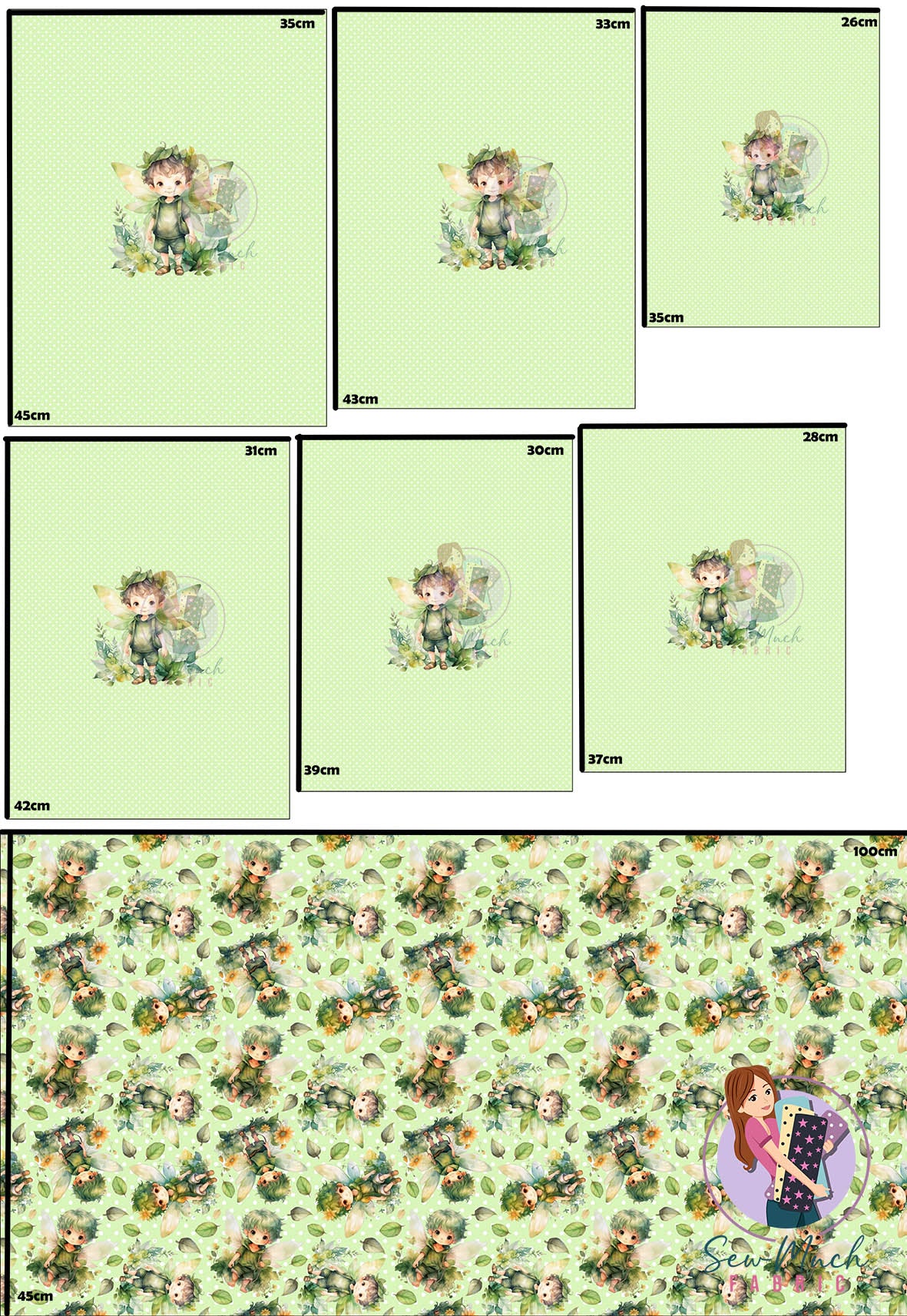 Unlimited Pre-Order: Green Fairy 'PANEL FOR ROMPERS'