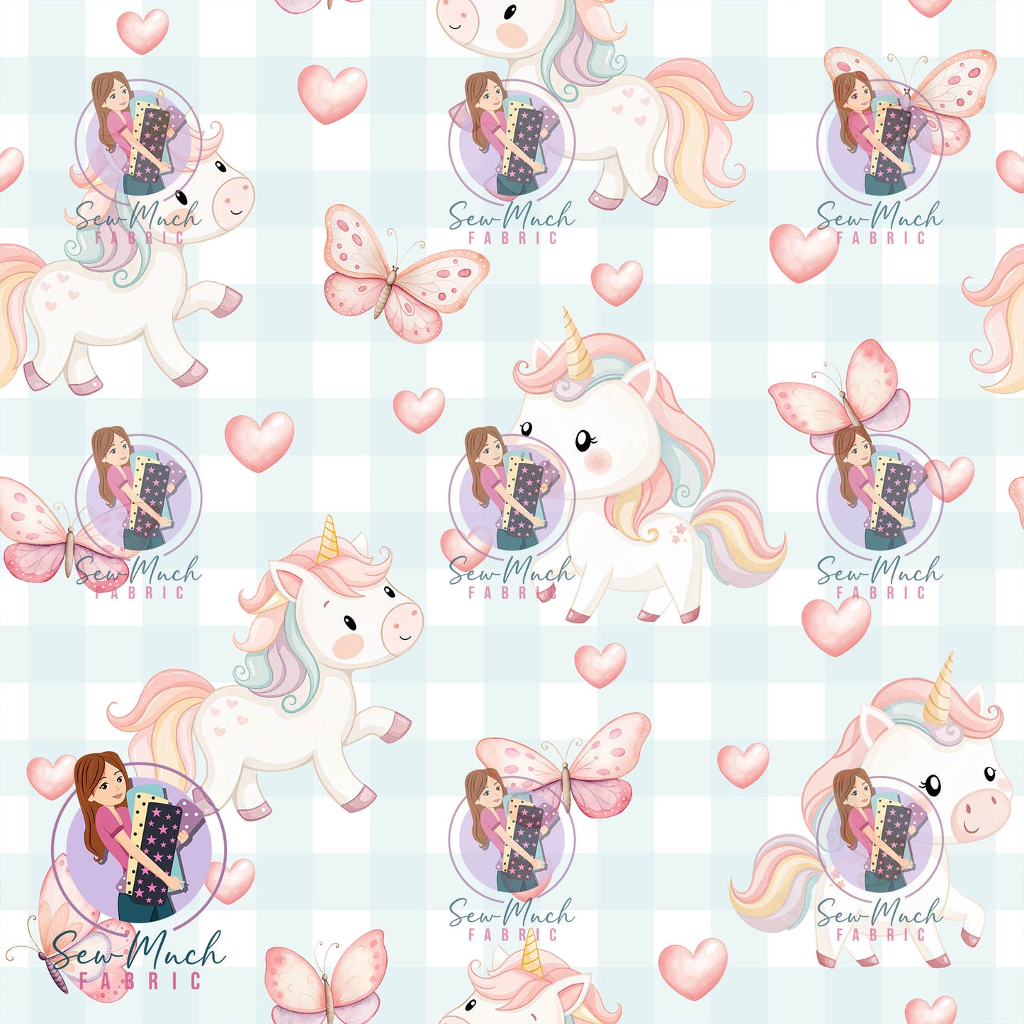 JULY Pre-Order (1): Unicorn Blue Gingham