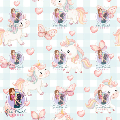 JULY Pre-Order (1): Unicorn Blue Gingham