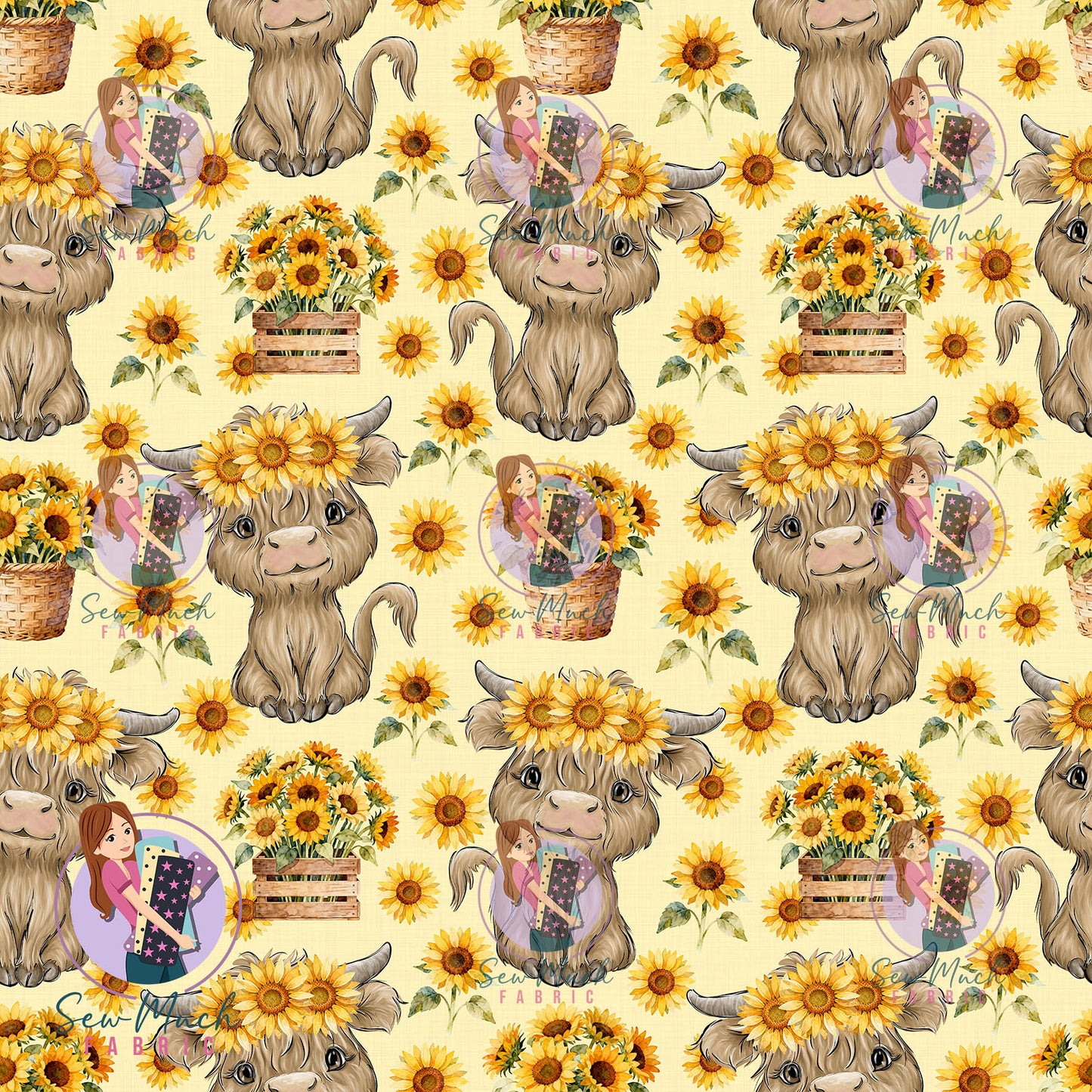 AUGUST Pre-Order (2): Highland Cow Sunflower