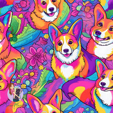 Load image into Gallery viewer, Corgi Colourful| Canvas | Retail | MINI Scale
