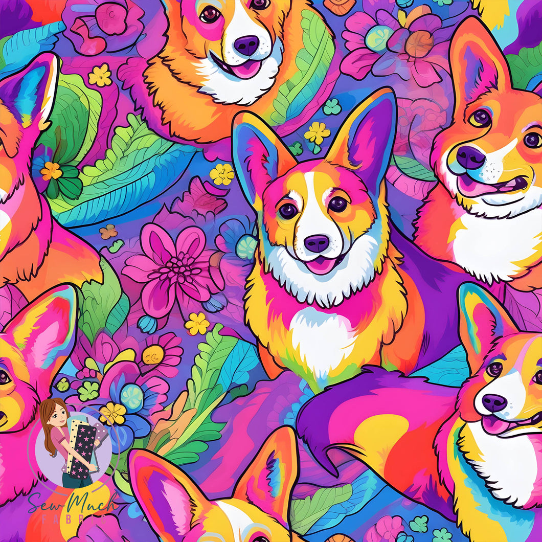 Corgi Colourful| Canvas | Retail | MINI Scale