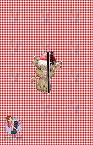 CHRISTMAS Pre-Order: Highland Cow Red Gingham 'PANEL'