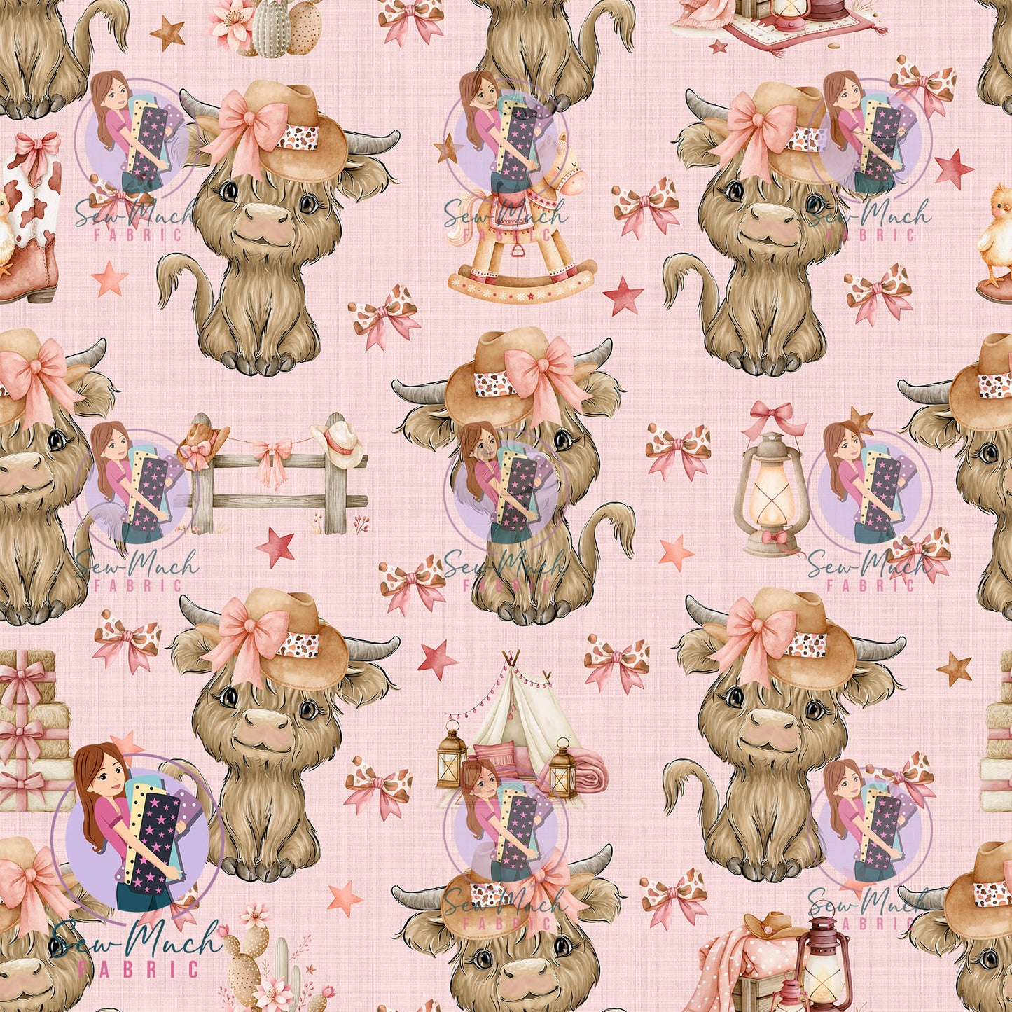 SEPTEMBER Pre-Order (1): Highland Cow Pink Western