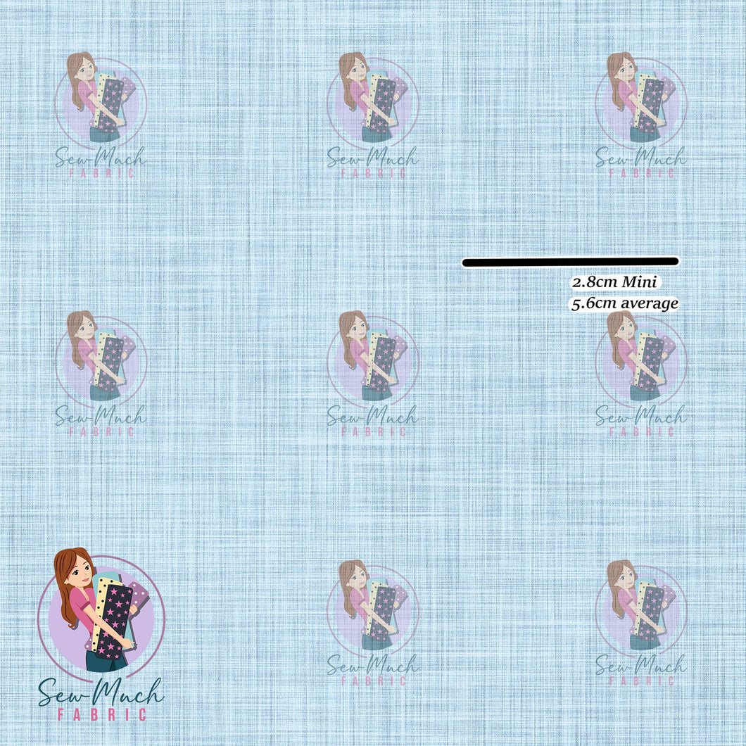 Printed Linen Look Blue | Knit | Retail | Average Scale