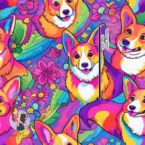 Corgi Colourful| Canvas | Retail | MINI Scale