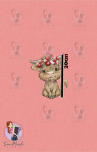 Load image into Gallery viewer, CHRISTMAS Pre-Order: Highland Cow Aussie Floral &#39;PANEL&#39;
