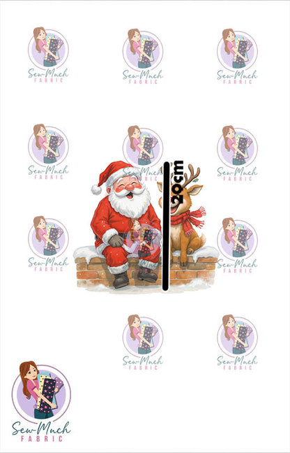 Christmas: Laughing Santa | PANEL | Retail | Cotton Woven