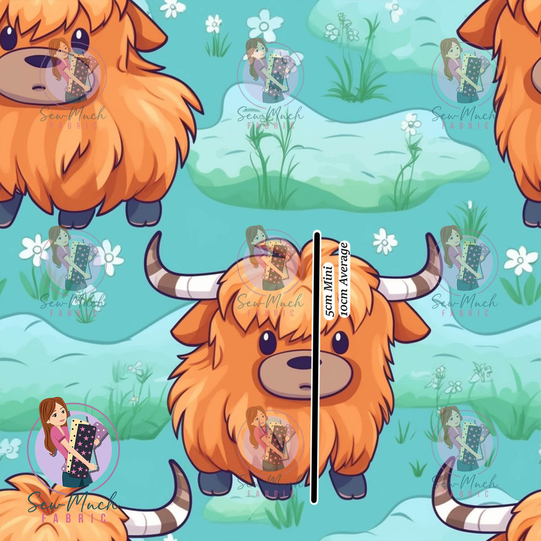 Cute Highland Cows | Canvas | Retail | MINI Scale