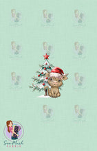 Load image into Gallery viewer, CHRISTMAS Pre-Order: Highland Cow Tree &quot;PANEL&#39;
