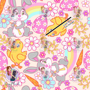 Easter Bunny & Chicks | Woven | Retail | MINI Scale