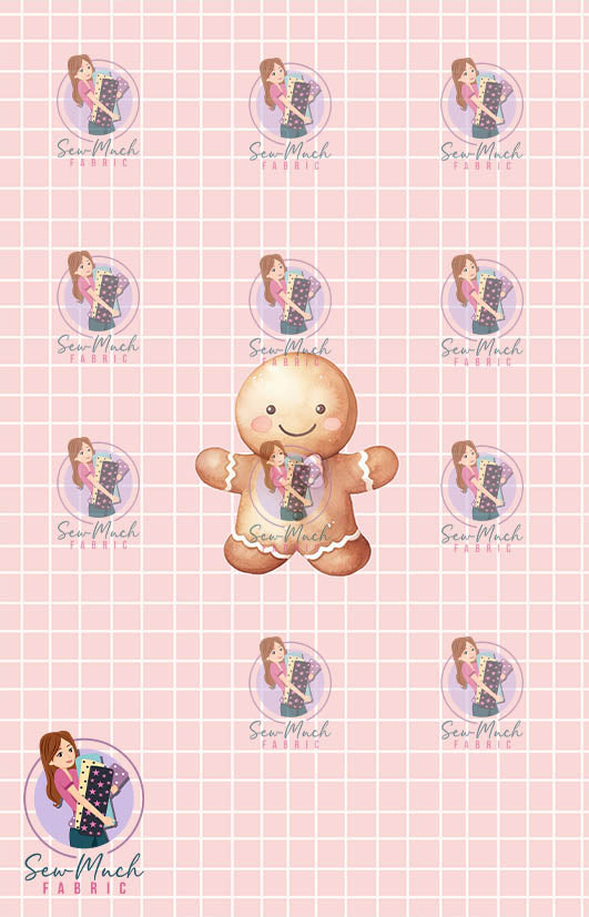 CHRISTMAS Pre-Order: Gingerbread Pink PANEL