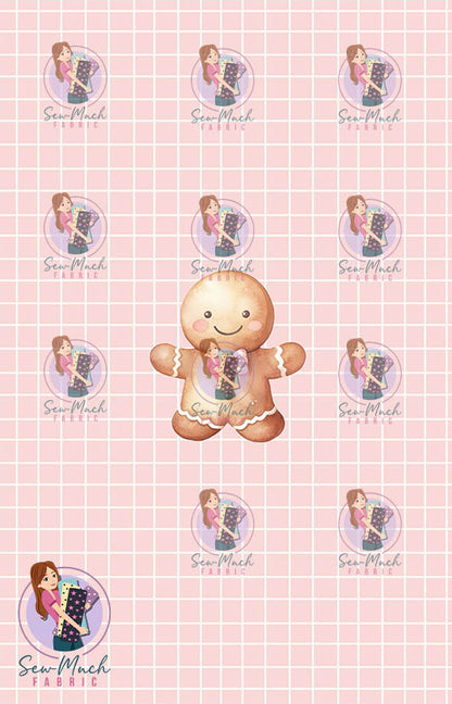 CHRISTMAS Pre-Order: Gingerbread Pink PANEL