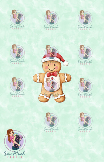 CHRISTMAS Pre-Order: Green Gingerbread PANEL