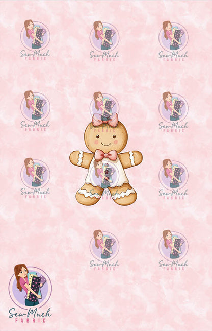 CHRISTMAS Pre-Order: Pink Gingerbread PANEL