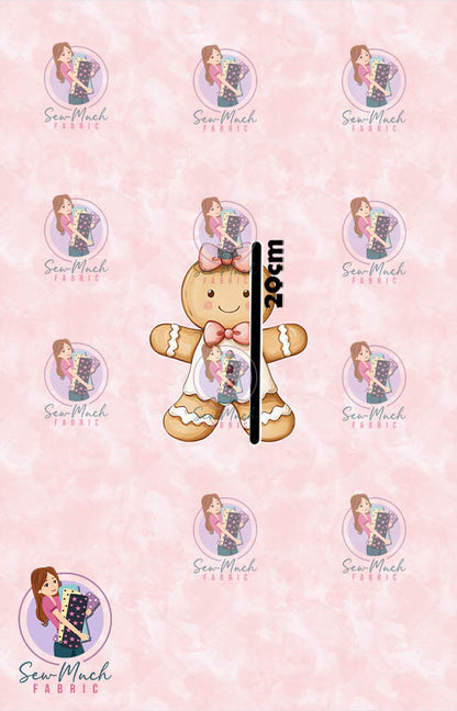 CHRISTMAS Pre-Order: Pink Gingerbread PANEL