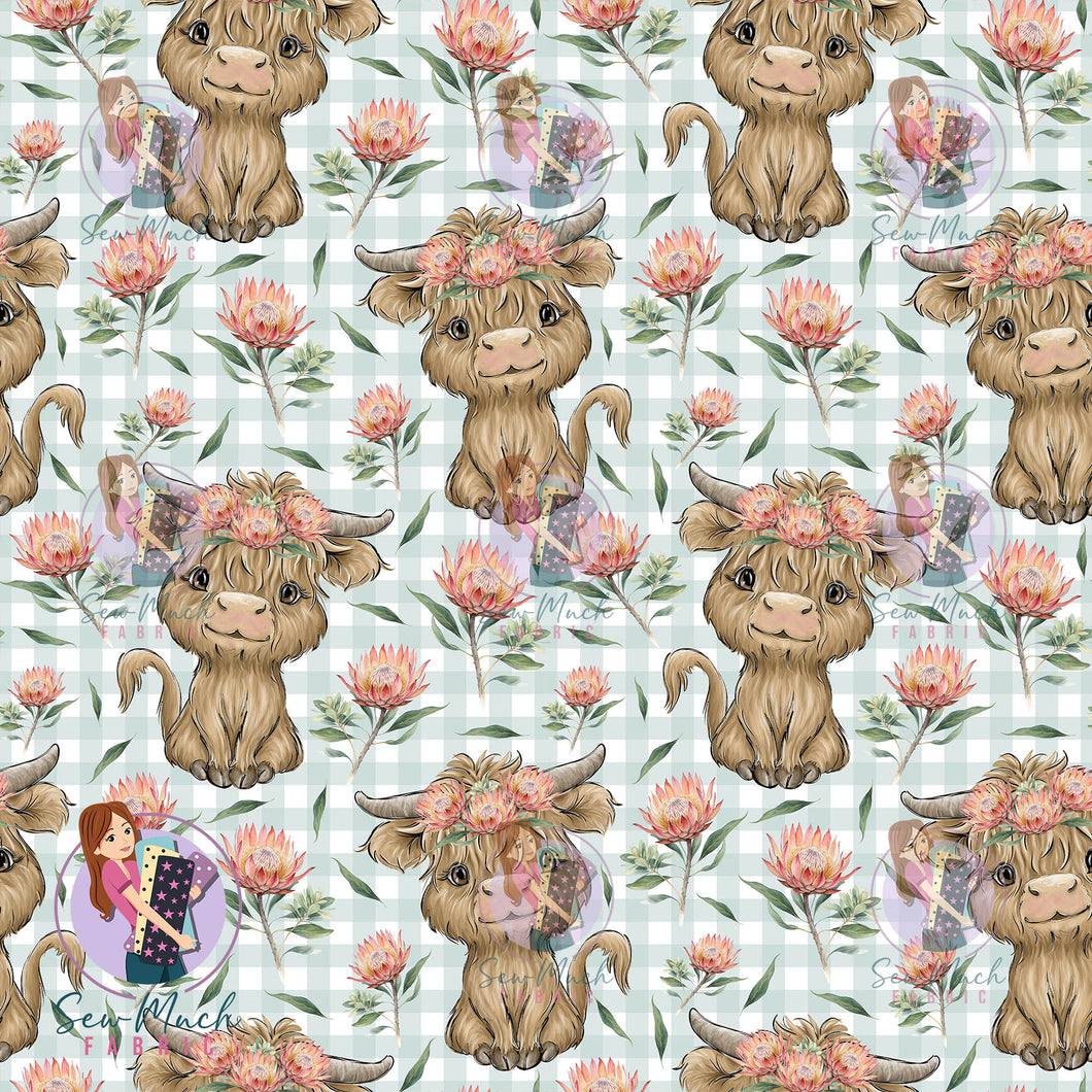 Highland Cow Aussie Flora | TWILL | Retail | Average Scale