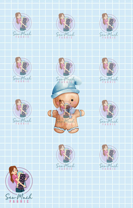 CHRISTMAS Pre-Order: Gingerbread Blue PANEL