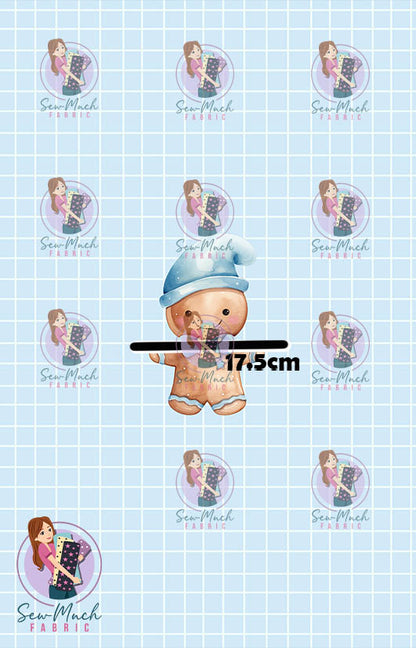CHRISTMAS Pre-Order: Gingerbread Blue PANEL