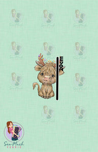 CHRISTMAS Pre-Order: Highland Cow Reindeer 'PANEL'