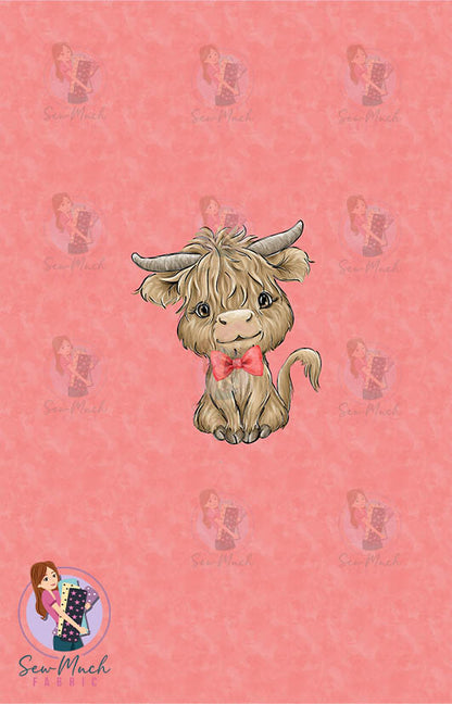 AUGUST Pre-Order (2): Highland Cow Red Tractor PANEL
