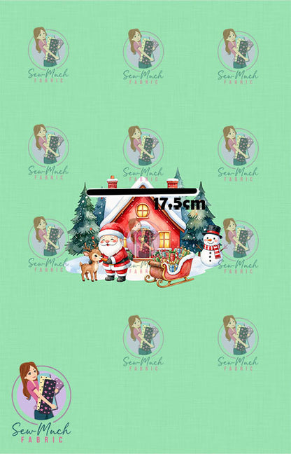 CHRISTMAS Pre-Order: Santa's Workshop Green PANEL