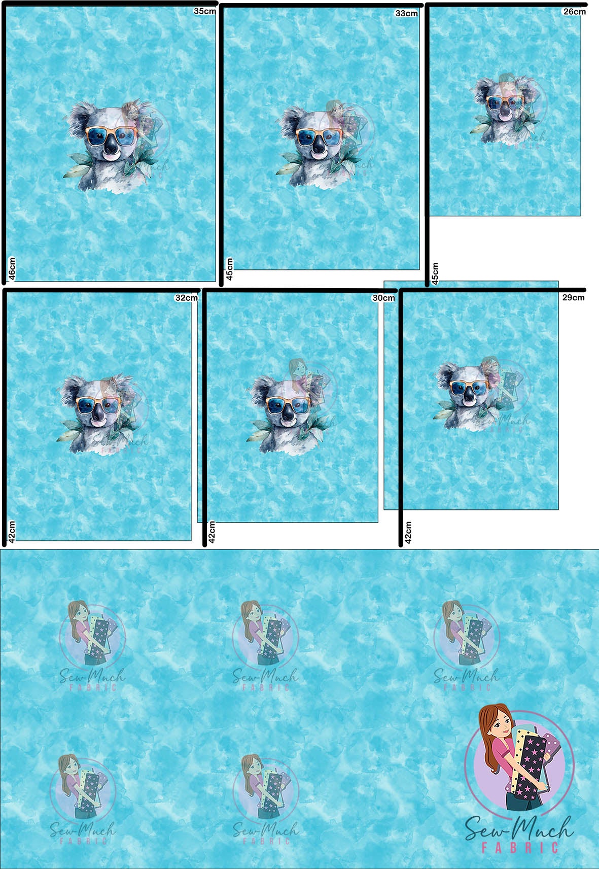 MAY Pre-Order (1): Cool Koala 'PANEL FOR ROMPERS'