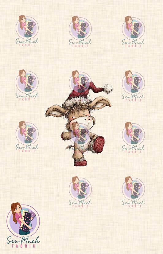 CHRISTMAS Pre-Order: Adorable Farm Animals Beige PANEL