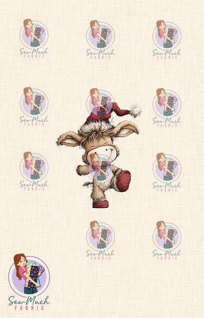 CHRISTMAS Pre-Order: Adorable Farm Animals Beige PANEL