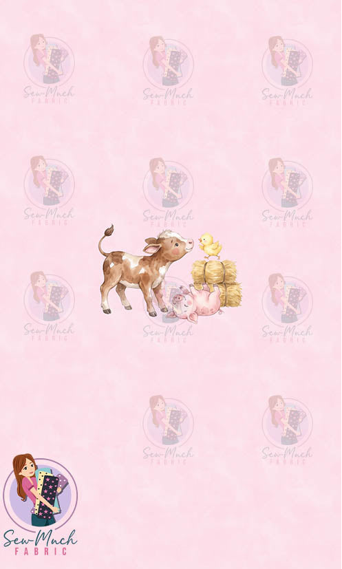 OCTOBER Pre-Order (1): Farm Friends Pink 'PANEL'