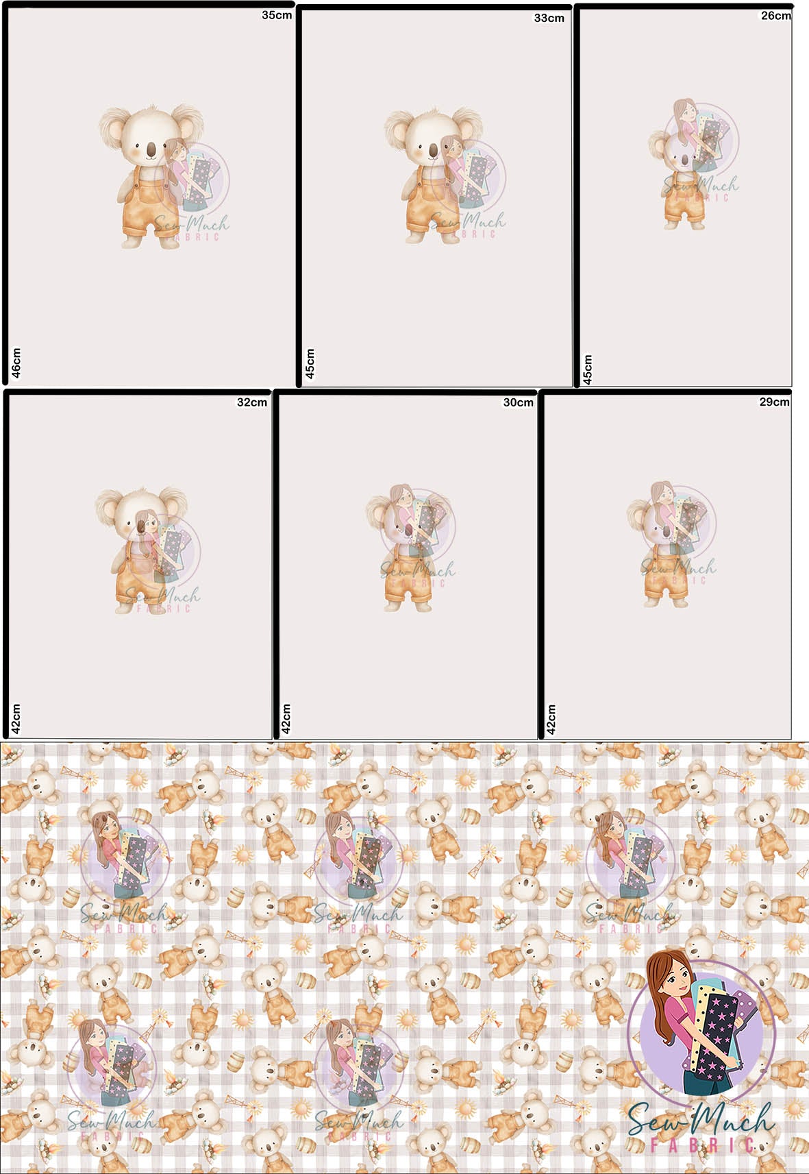 SEPTEMBER Pre-Order (1): Koala 'PANEL FOR ROMPERS'