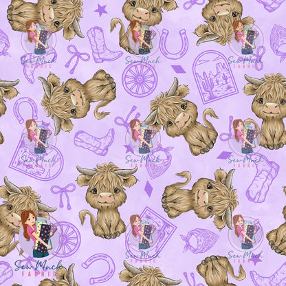 AUGUST Pre-Order (2): Highland Cow Western Purple