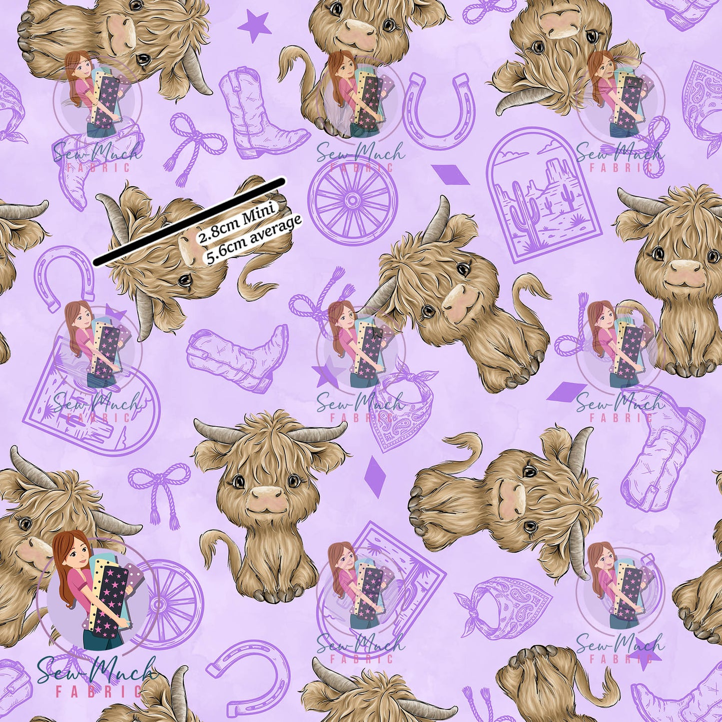 AUGUST Pre-Order (2): Highland Cow Western Purple