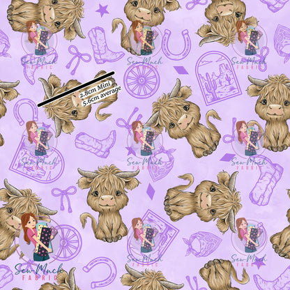 AUGUST Pre-Order (2): Highland Cow Western Purple