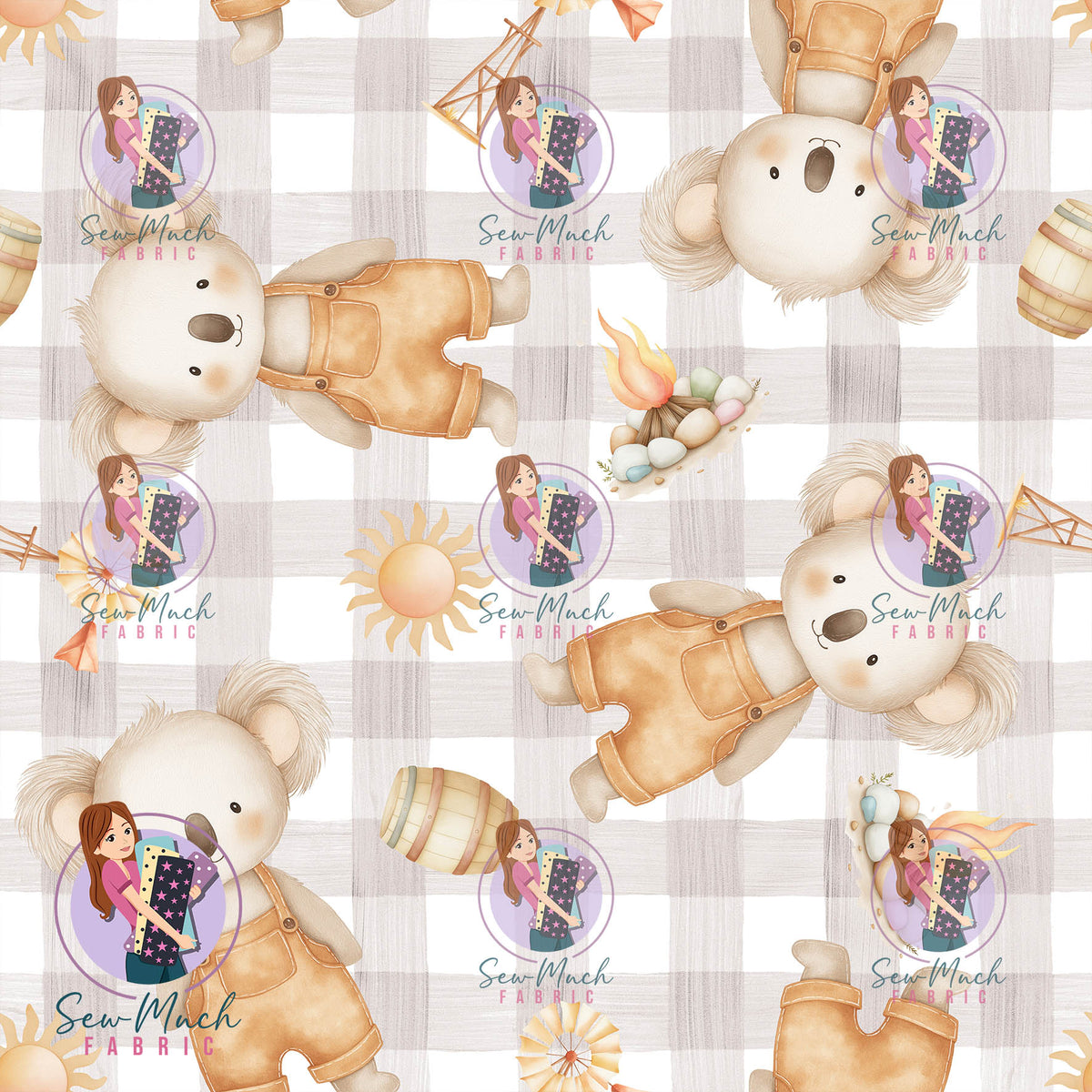 Koala Gingham | Woven | Retail | MINI Scale