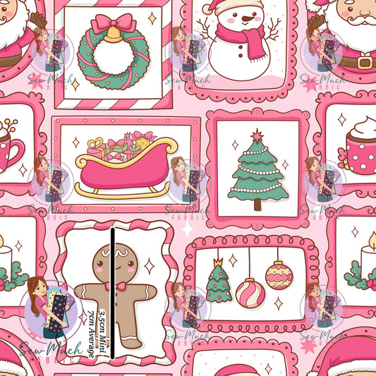 Christmas: Pink Frames | Woven | Retail | MINI Scale