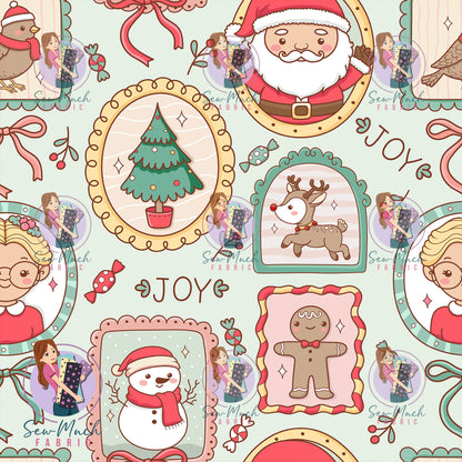 CHRISTMAS Pre-Order: Christmas Stamps Pink Green