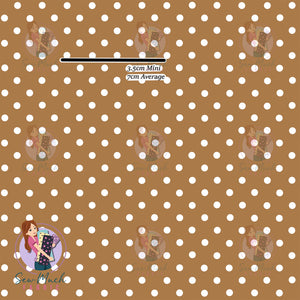 Polka Dot Tan | Woven | Retail | MINI Scale