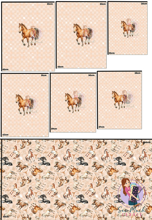 Unlimited Pre-Order: Horses 'PANEL FOR ROMPERS'