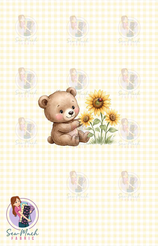 AUGUST Pre-Order (2): Sunflower Bear PANEL