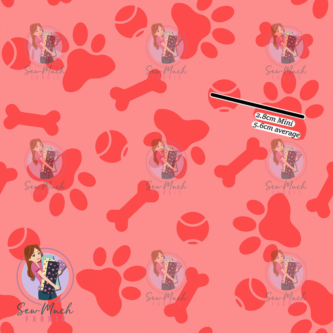 Red Paw Prints | Canvas | Retail | Average Scale