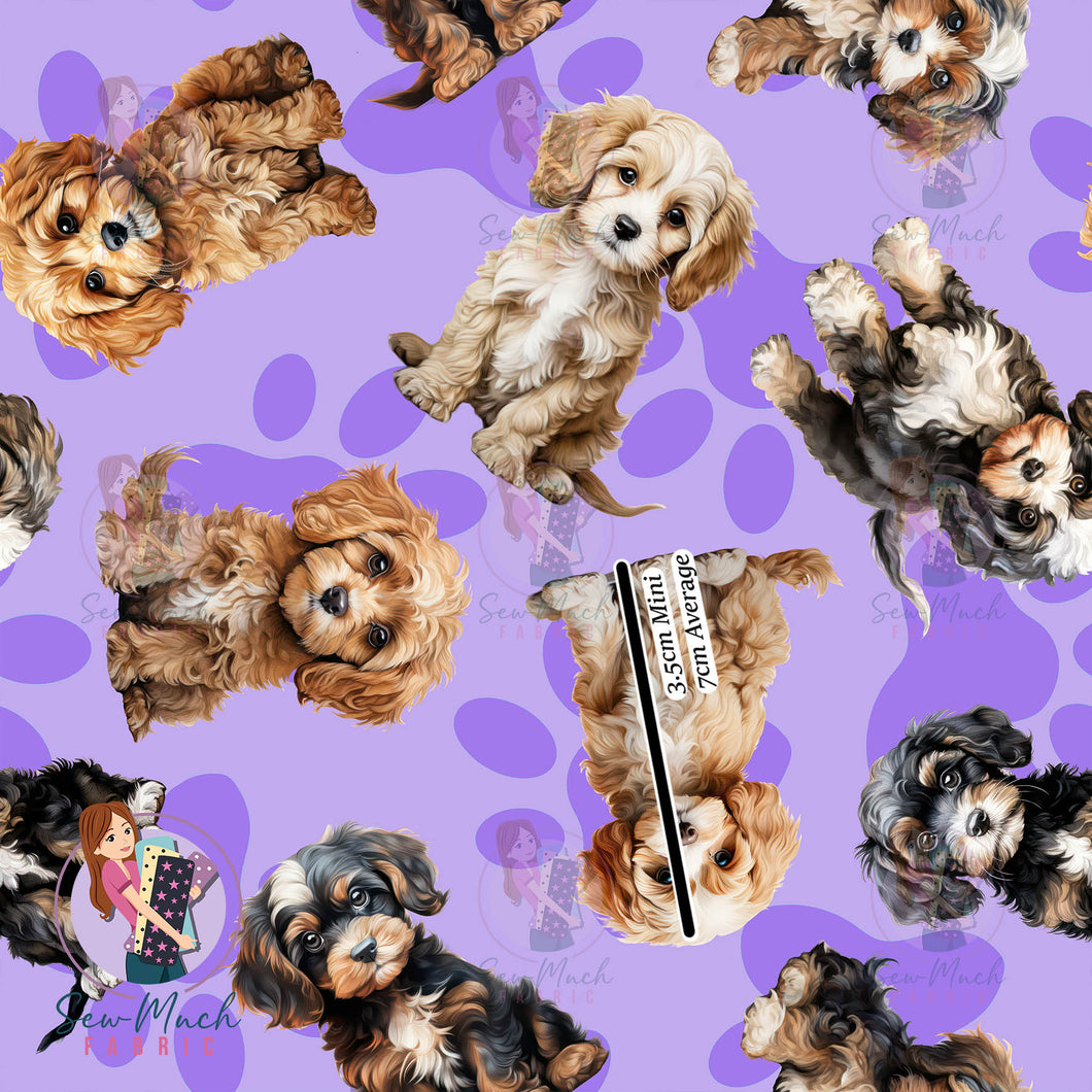 Cavoodle Purple. | Woven | Retail | Average Scale