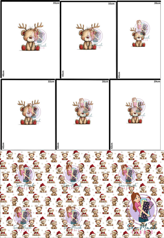 CHRISTMAS Pre-Order: Christmas Bears 'PANEL FOR ROMPERS'